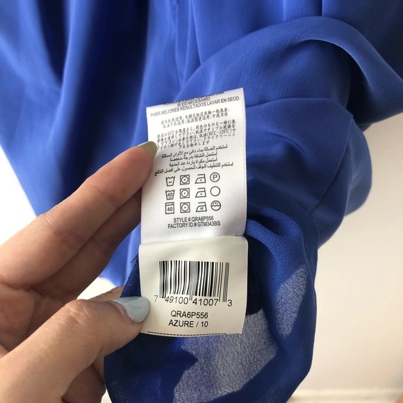 BCBGeneration Blue Azure V-Neck Dress - Picture 10 of 10